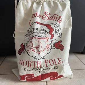 Sac Père Noël en Tissu Personnalisé